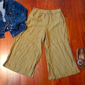 notPERFECTLINEN wide leg linen pants - size L/XL